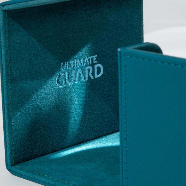Actual product image Ultimate Guard Card Box XenoSkin Sidewinder Monocolor 80+ Petrol Blue