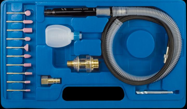 Produktbild SW-Stahl S3263 Druckluft Stabschleifer I 1/4 Zoll Druckluft-Anschluss I 17-teilig I inklusive 10 Sch