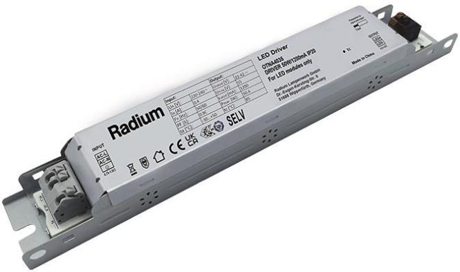 Radium Control gear IP20 AC/DC OTNA4035 1200mA 50W LBH 245x30x21mm