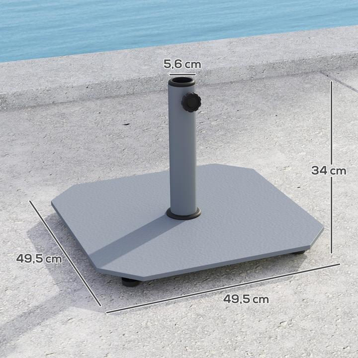 Produktbild Outsunny Schirmständer Metall Grau