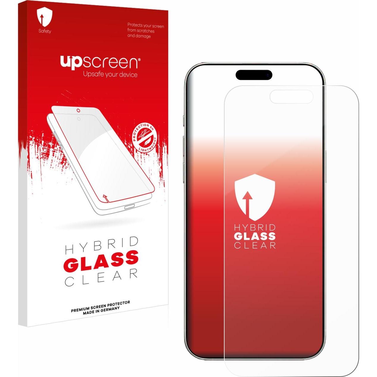 upscreen Schutzglas Schutzfolie Glas Folie Displayschutz klar (1 Stück, Apple iPhone 16), Smartphone Schutzfolie, Transp...