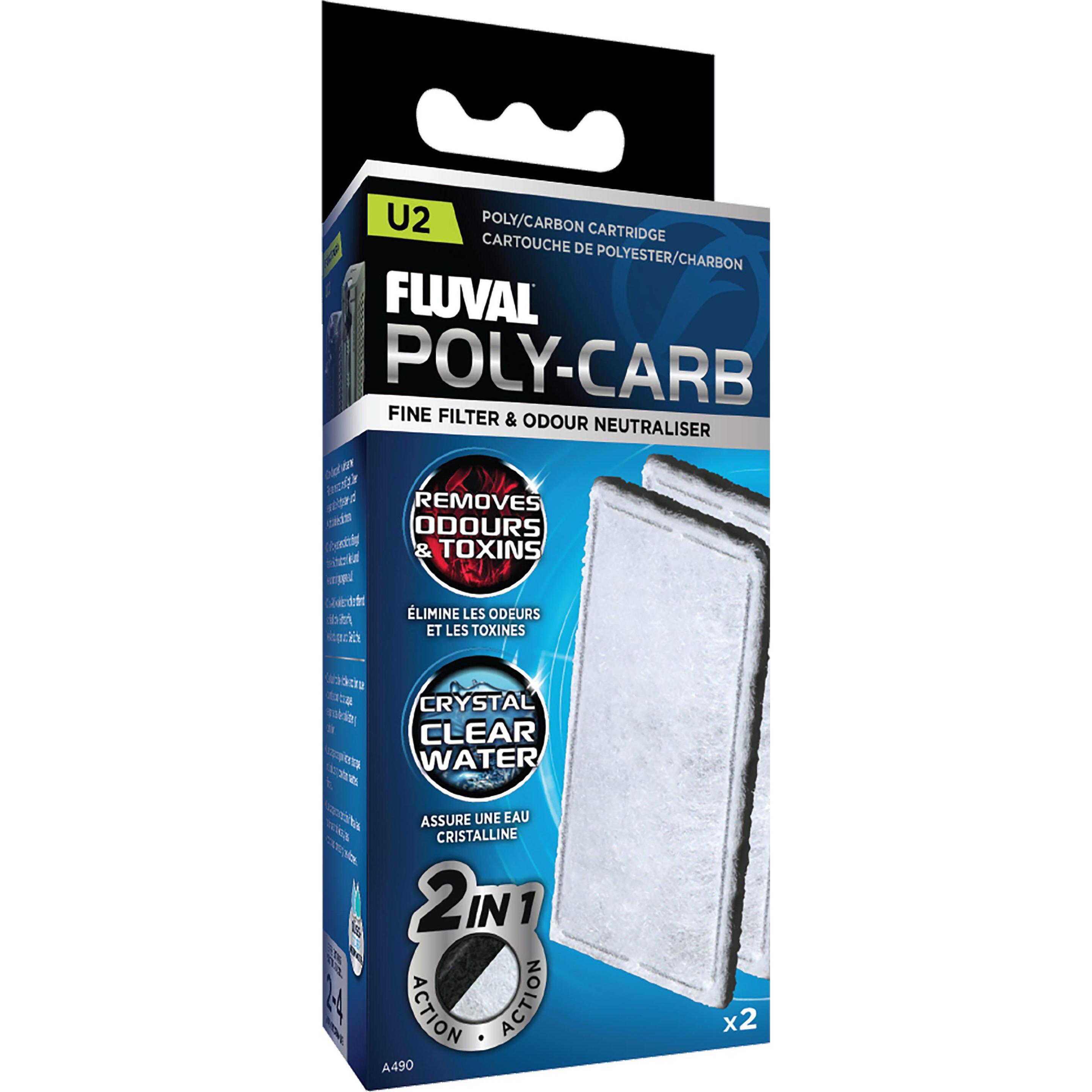 Fluval Poly-Aktivkohle U2 (110 l, Innenfilter, Süsswasser, Meerwasser), Aquarium Filter