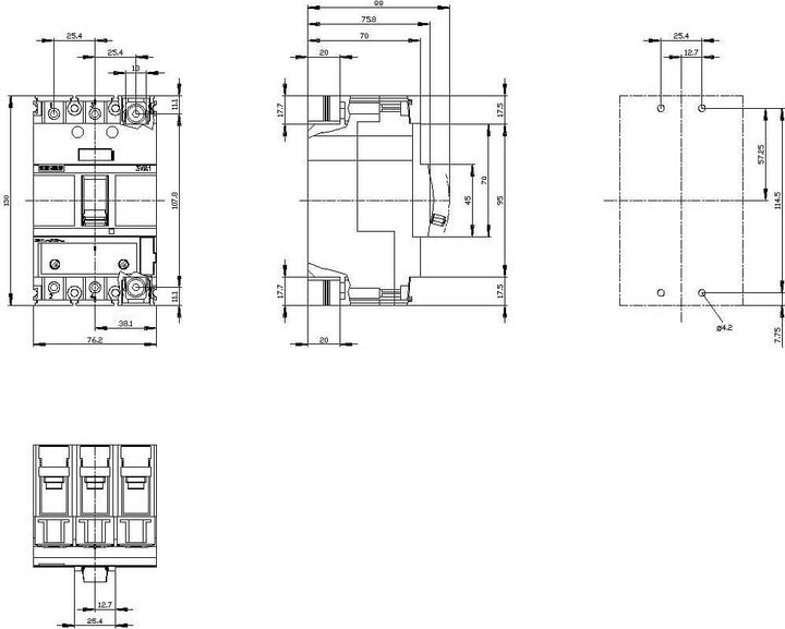 Produktbild Siemens Leistungsschalter 1 St. 3VA1163-3EF32-0AA0