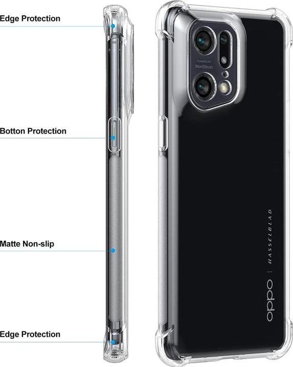 Actual product image Screenguard Crystal Soft Airbag Bumper (Oppo Find X5 Pro)