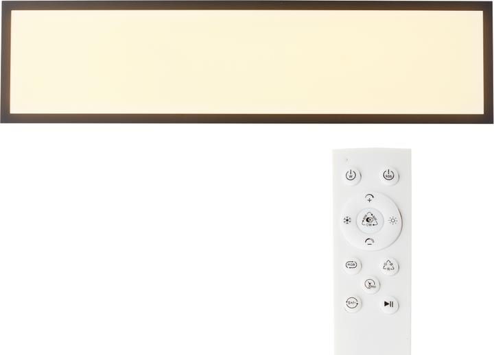 Actual product image Brelight Briston LED surface-mounted ceiling panel 100x25cm black (3400 lm)
