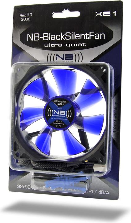 Produktbild Noiseblocker BlackSilent Fan XE1 (92 mm, 1x)