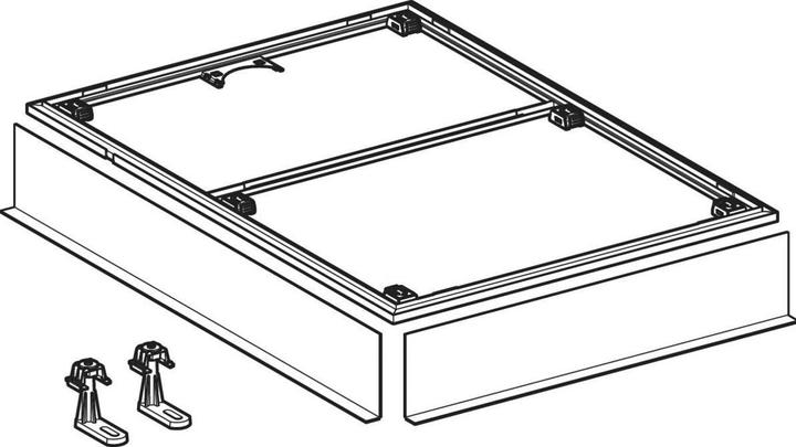Actual product image Geberit installation frame for shower surfaces Setaplano for 8 feet, 154.490.00.1, 120x120 cm, heigh