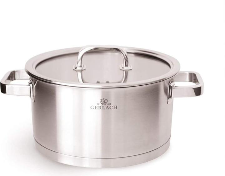 Actual product image Gerlach Prestige 9-Piece Cookware Set with Glass Lids and Steamer Basket (Stainless steel)