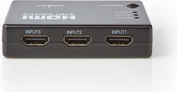 Actual product image Nedis HDMI ™ Switch - 3-Port - 4X HDMI™ Output - 1x HDMI™ Output - 1080p - 3.4 Gbps - ABS - Black