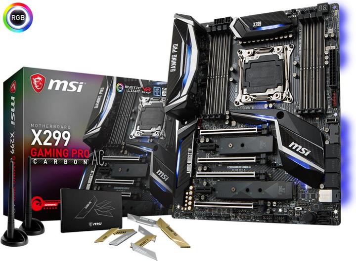Produktbild MSI X299 Gaming Pro Carbon Ac (LGA 2066, Intel X299, ATX)