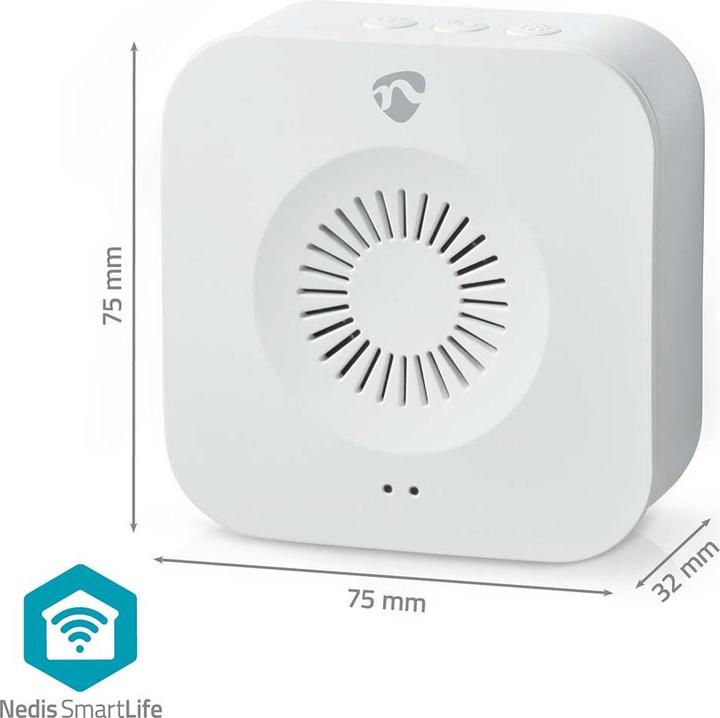 Actual product image Nedis SmartLife Chime | 433 MHz | Accessories for: WIFICDP10GY / WIFICDP30WT / WIFICDP40CWT | Battery Bet (Wireless)