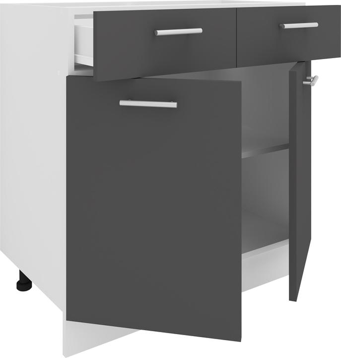 Produktbild VCM Küchenschrank Breite 80 cm Schublade Unterschrank Küche Küchenmöbel Esilo (80 x 46 x 82 cm)