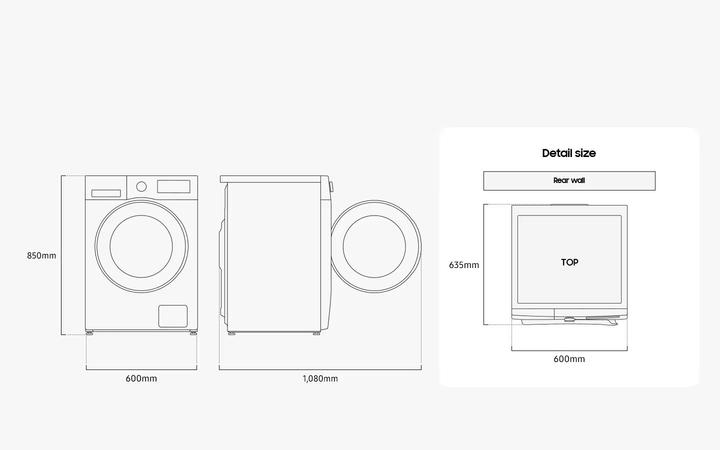 Produktbild Samsung WW90CGC04AAHEN - Ecobubble - 5000 serie - Wasmachine - 10% zuiniger dan energielabel A (9 kg, Links)