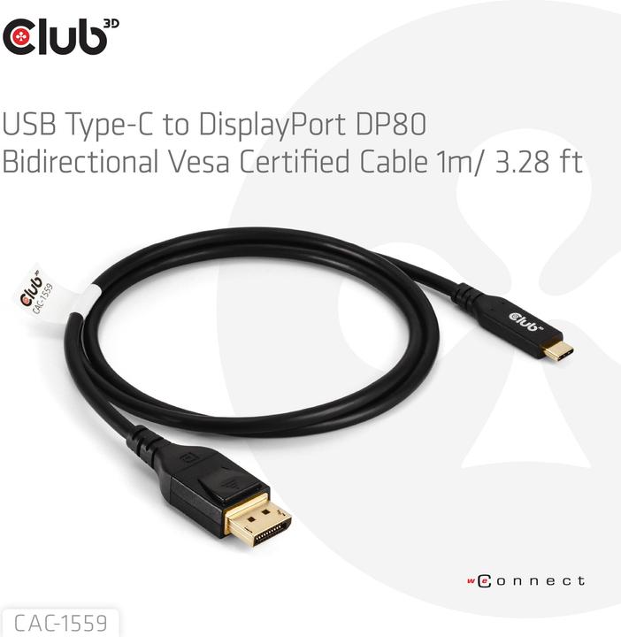 Actual product image Club 3D USB Type C - DisplayPort (1 m)
