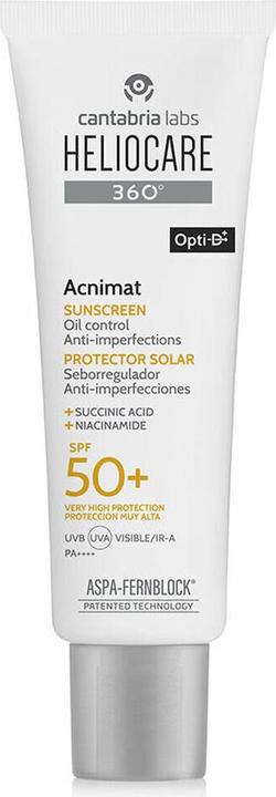 Actual product image Heliocare 360 Acnimat SPF 50+ 50 ml (Suntan cream, SPF 50+, 50 ml)