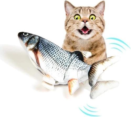 Actual product image PhoneLook Cat Toy Soft Toy Dancing Fish Pet Entertainment Game (Plush toy cat)