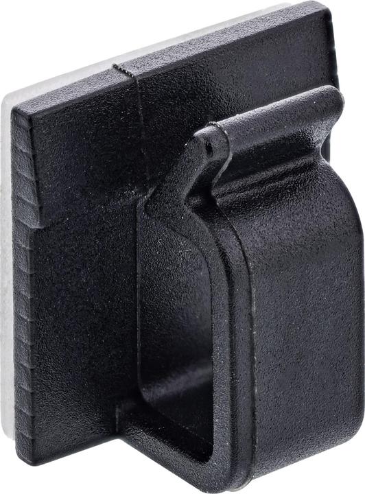 Actual product image InLine 100er Pack ® Kabelmanager Klebesockel XL, Nylon, 3M-Klebepad, schwarz