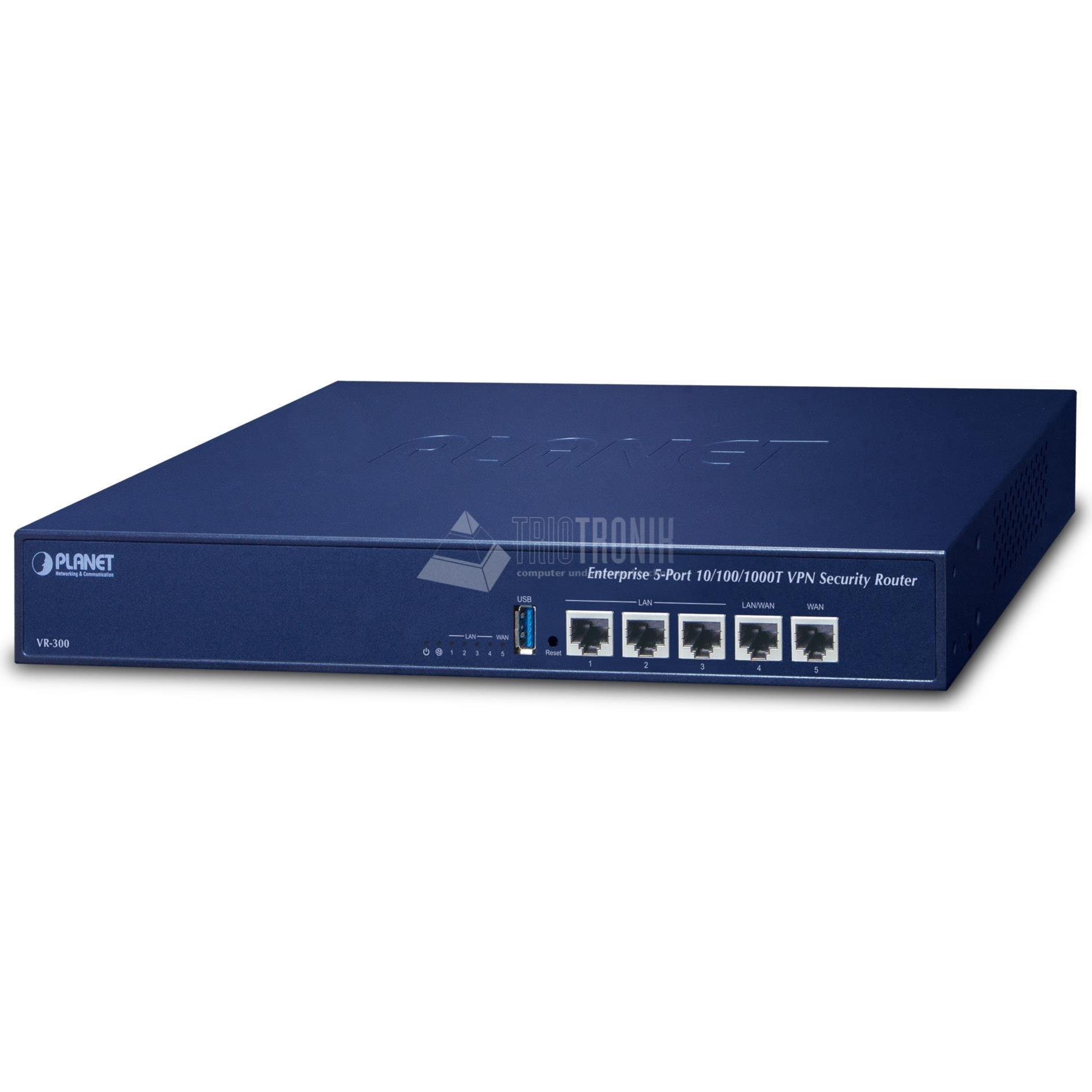 Planet Enterprise 5-Port Kabelrouter Gigabit Ethernet Blau, Router, Blau
