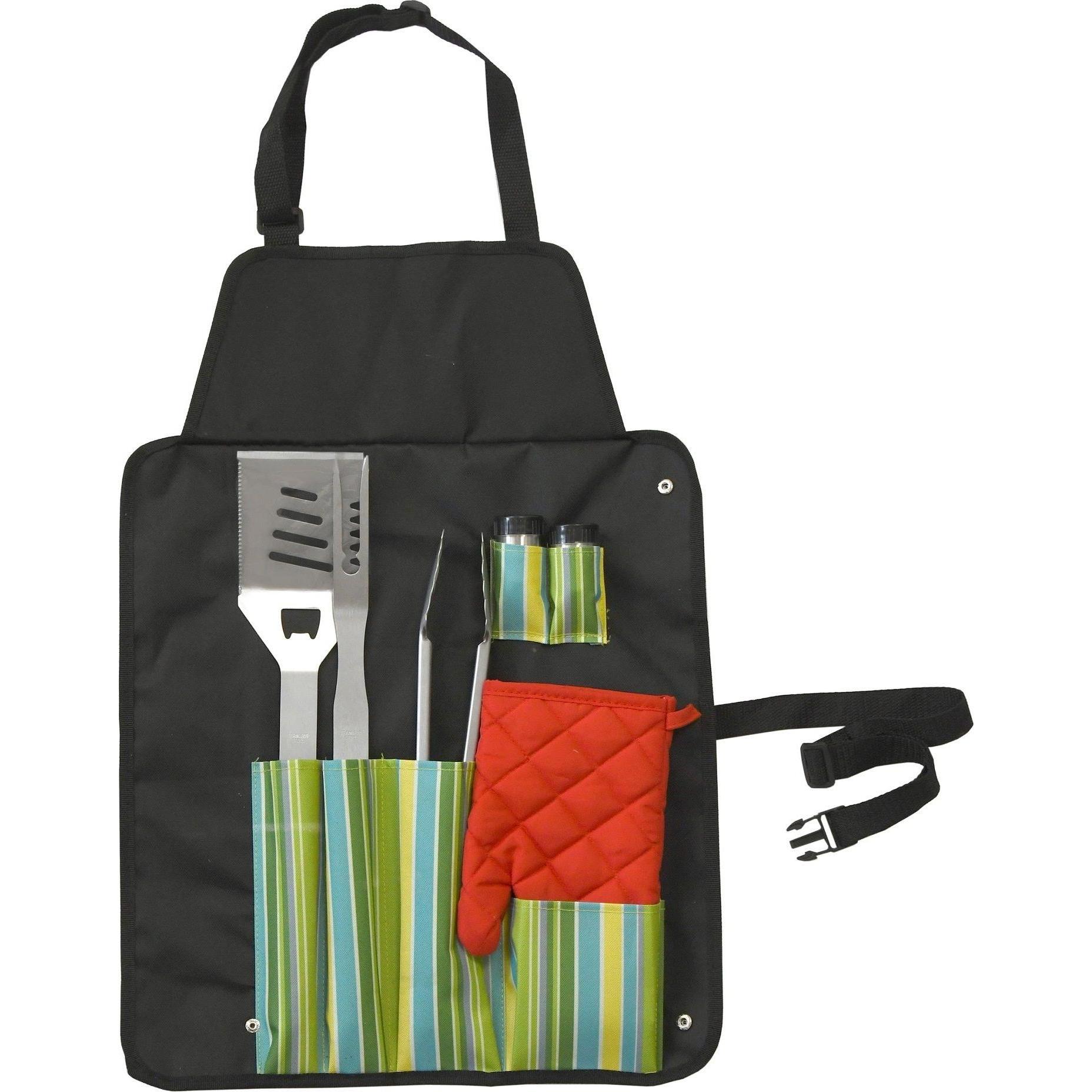 Cattara, Grillbesteck, Grillbesteck-Set 7-teilig + Schürze