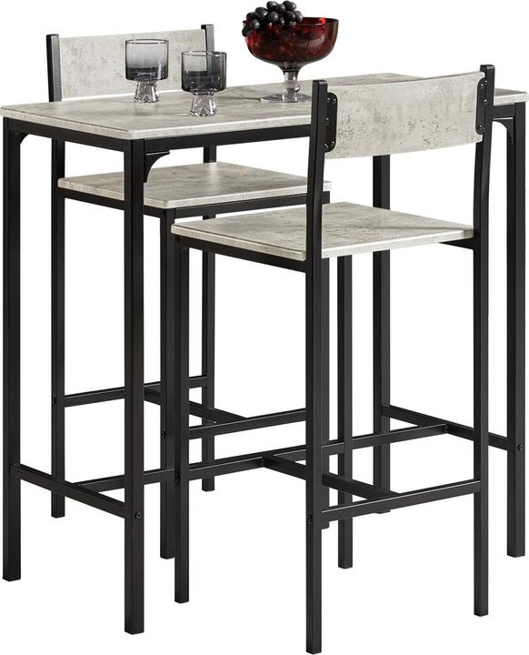 Produktbild SoBuy Bartisch mit 2 Hockern (45 x 89 x 87 cm)