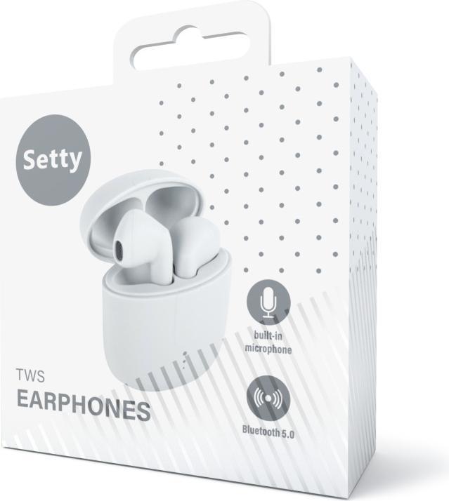Produktbild Setty Bluetooth-Kopfhörer TWS mit Ladeetui TWS-0 weiss (Kabellos)