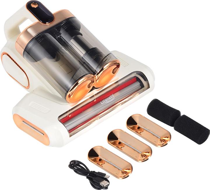 LifenaXX Kabelloser Milbenstaubsauger mit UV-C Licht & 10kPa Saugkraft, Akku Sauger