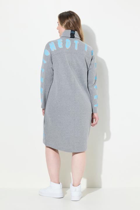 Actual product image Laurasøn Graphic Lettering Long Sleeve High Collared Dress (3XL)
