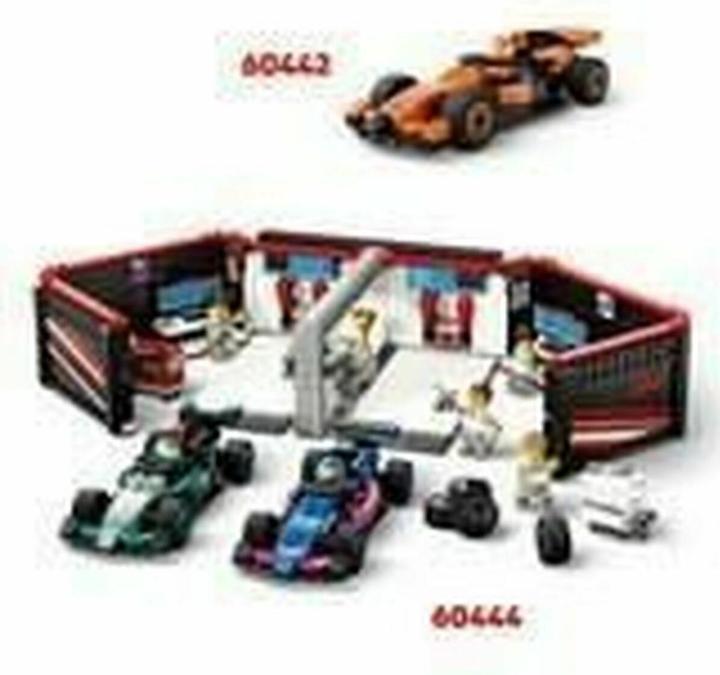 Produktbild LEGO F1 Boxenstopp mit Boxencrew und Ferrari Flitzer (60443, LEGO City)