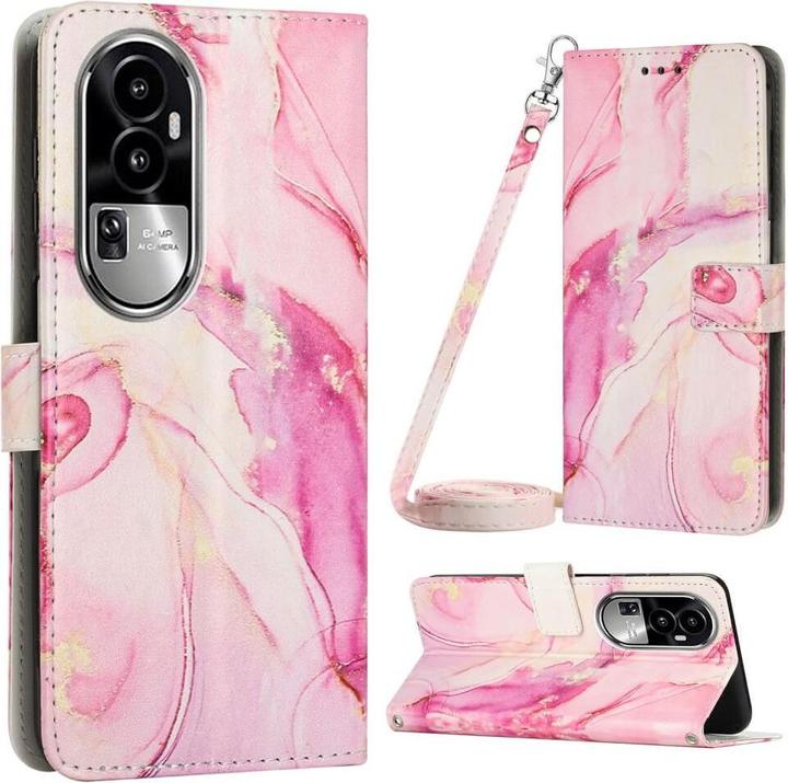 Actual product image Cover-Discount OPPO Reno10 / 10 Pro - Case Cover with lanyard Marble pink (OPPO Reno 10, Oppo Reno 10 Pro)