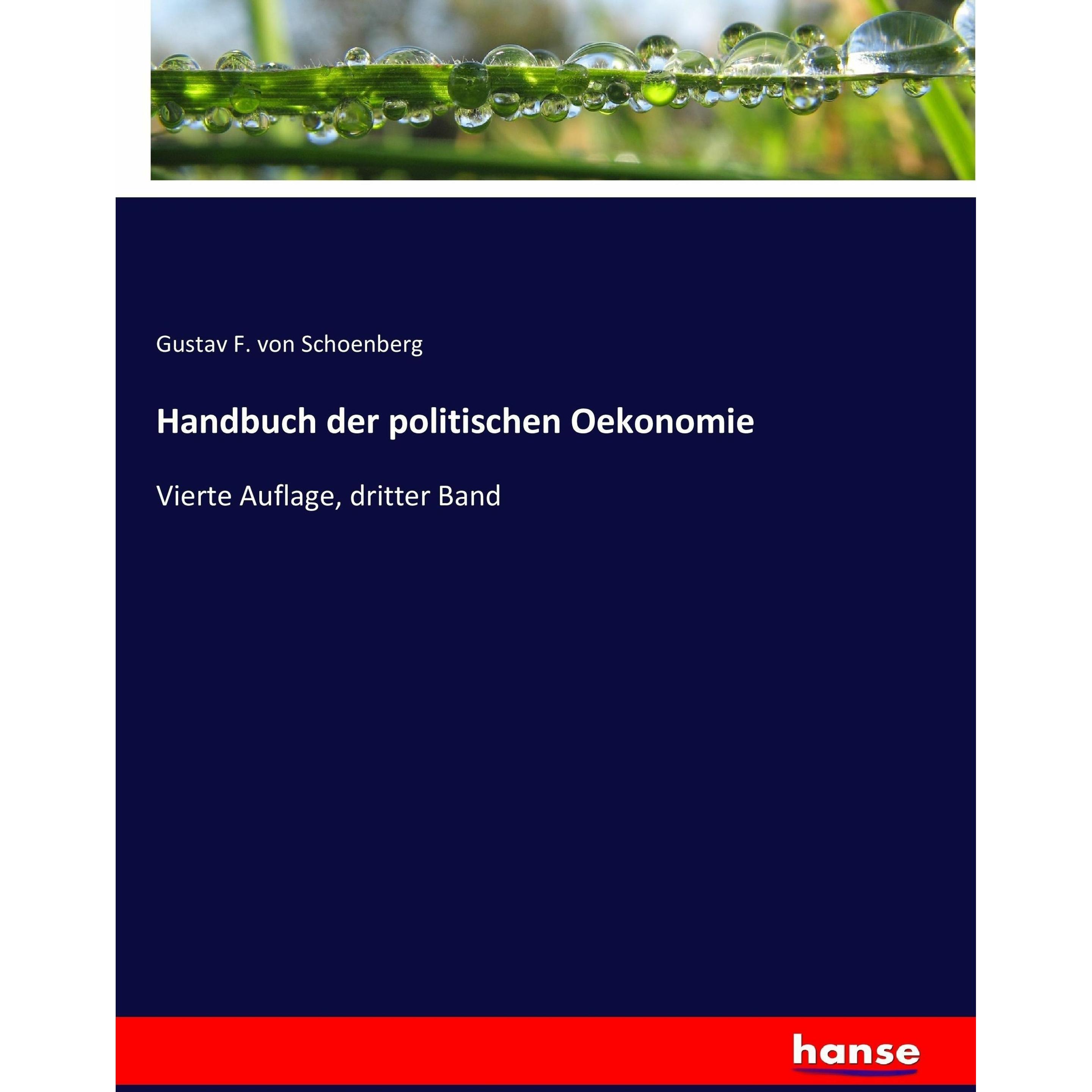 Handbuch der politischen Oekonomie, Fachbücher von Gustav von Schönberg