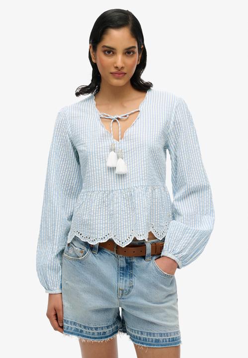 Produktbild Superdry Langärmelige Bluse mit Lochstickerei (12XL)