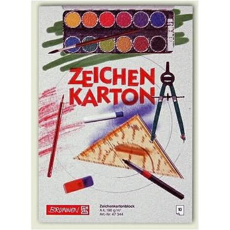 Thumbnail - Brunnen, Heft + Block, Zeichenkartonblock A4 190g/qm 10 Blatt (A4)