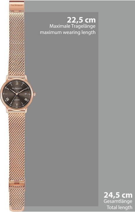 Produktbild John Rothmann Herren Automatikuhr Friedrich Edelstahl Roségold - 26875 (Analoguhr, 38.50 mm)