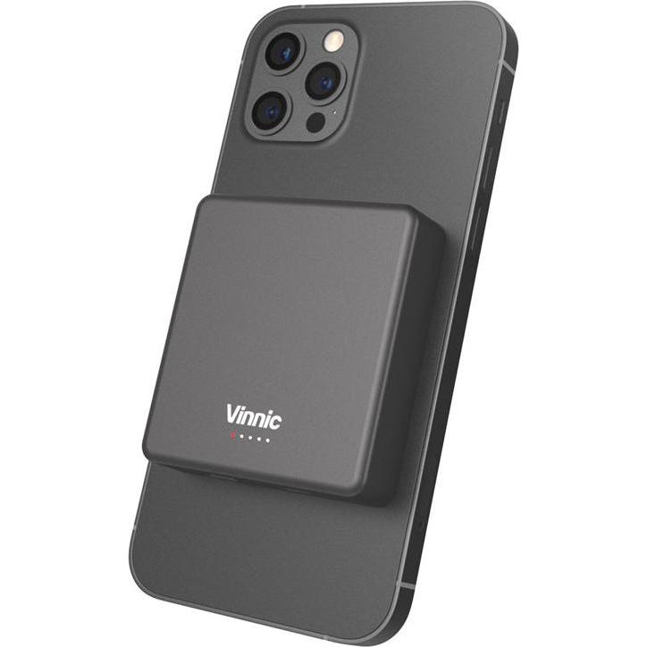 Thumbnail - Vinnic MANA Magnetic Wireless Powerbank 8.000mAh, grey (8000 mAh, 20 W, 30.80 Wh), Powerbank, Grau
