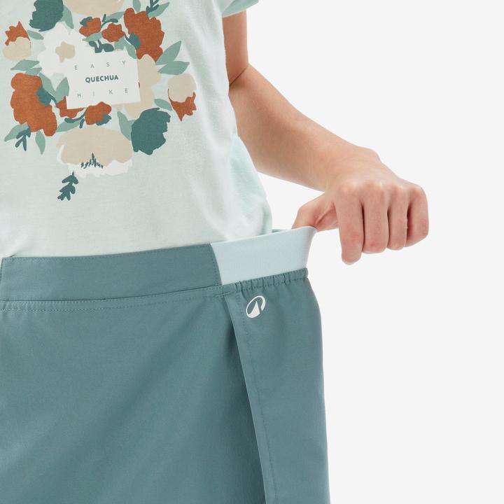 Actual product image Quechua Hosenrock Kinder Wandern - MH100 grün