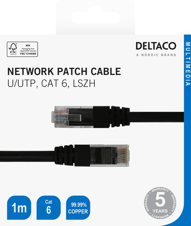 Produktbild Deltaco 210006 (CAT6, 1 m)