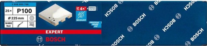 Produktbild Bosch Professional Zubehör EXPERT M480 Schleifnetz für Trockenbauschleifer, 225 mm, G 100, 25-tlg. (100)