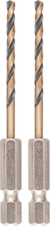 Actual product image DeWalt DT20602QZ HSSG metal twist drill 2 pieces 3 mm total length 72 mm corro (3 mm)