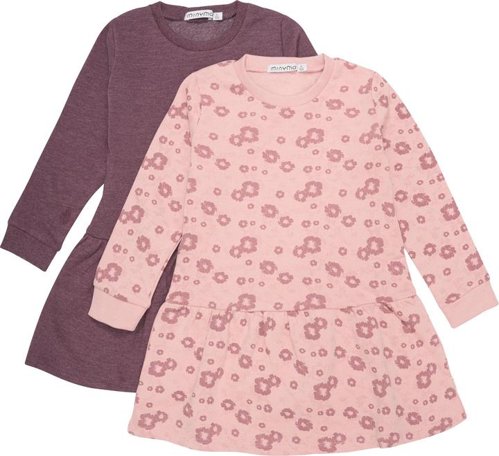 Produktbild Minymo Sweat-Kleid 2er Set Misty Rose Gr. 98 (98)