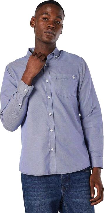 Actual product image Universal Textiles Mens Mini Grid Check Long-Sleeved Shirt (XXL)