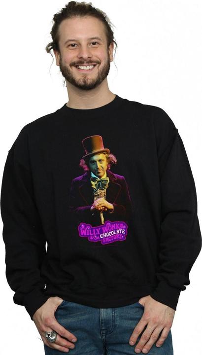 Actual product image Willy Wonka & the Chocolate Factory Mens Dark Pose Sweatshirt (S)