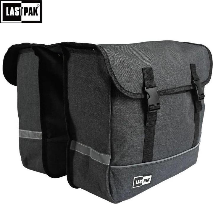 Lastpak Borsa bicicletta doppia 35 litri tela blu (35 l, Borsa portapacchi)