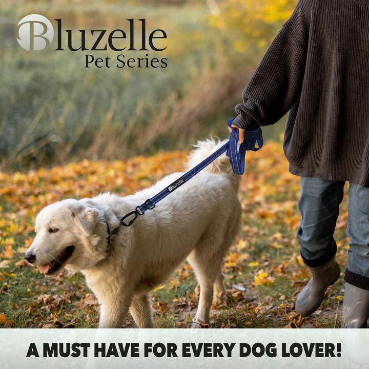 Produktbild Bluzelle 3m Hundeleine, Doppelleine Führleine mit Karabiner, Verstellbar (Hund, Spazieren)