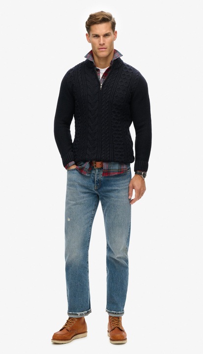 Produktbild Superdry pullover mit halbem reissverchlu au trick uperdry jacob cable (S)