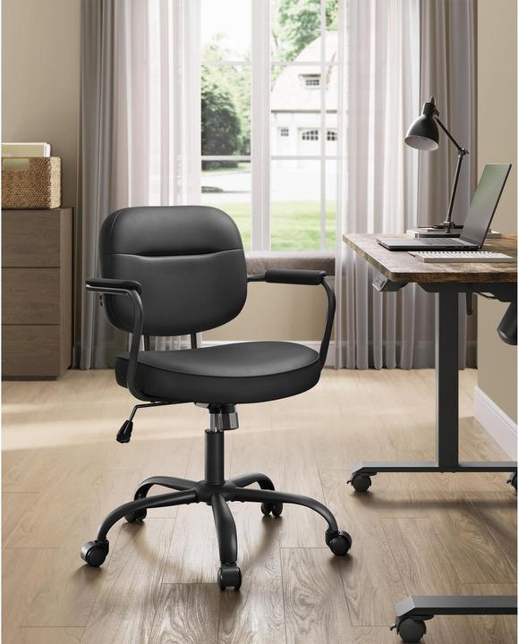 Actual product image Songmics Office chair with upholstered backrest and armrests, black