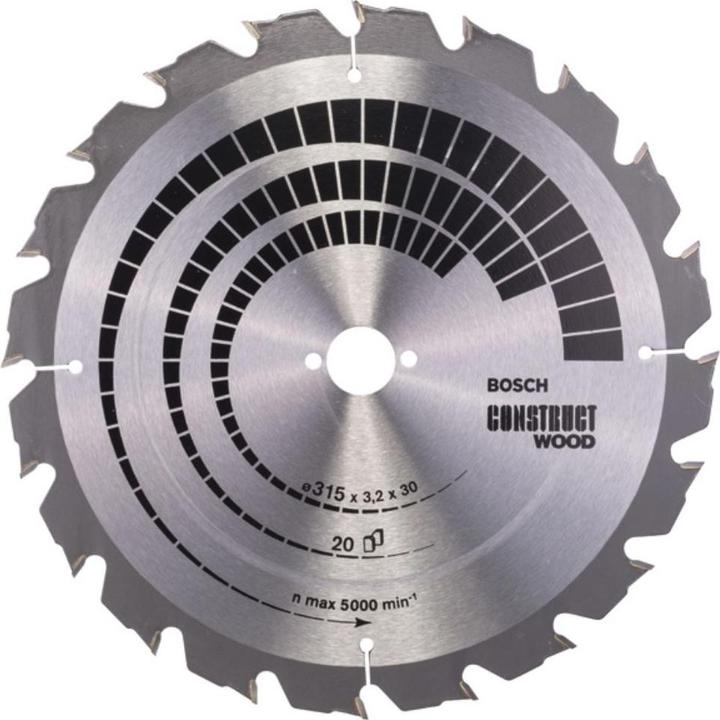 Produktbild Bosch Professional Zubehör PRO Construct Wood Kreissägeblatt, 315 x 3,2 x 30 mm