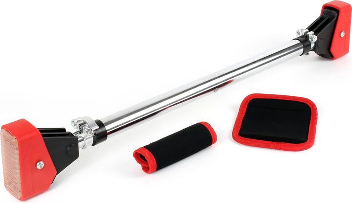 Actual product image Luxtri Pull-up Bar for Door Frames 93–110cm Clamp Rod of Steel with Non-slip Handles and 180kg Load