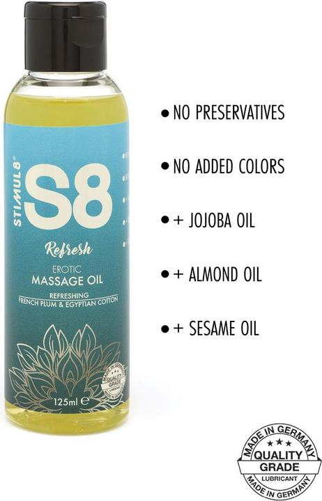 Actual product image Stimul8 S8 Massage Oil 125ml (125 ml)