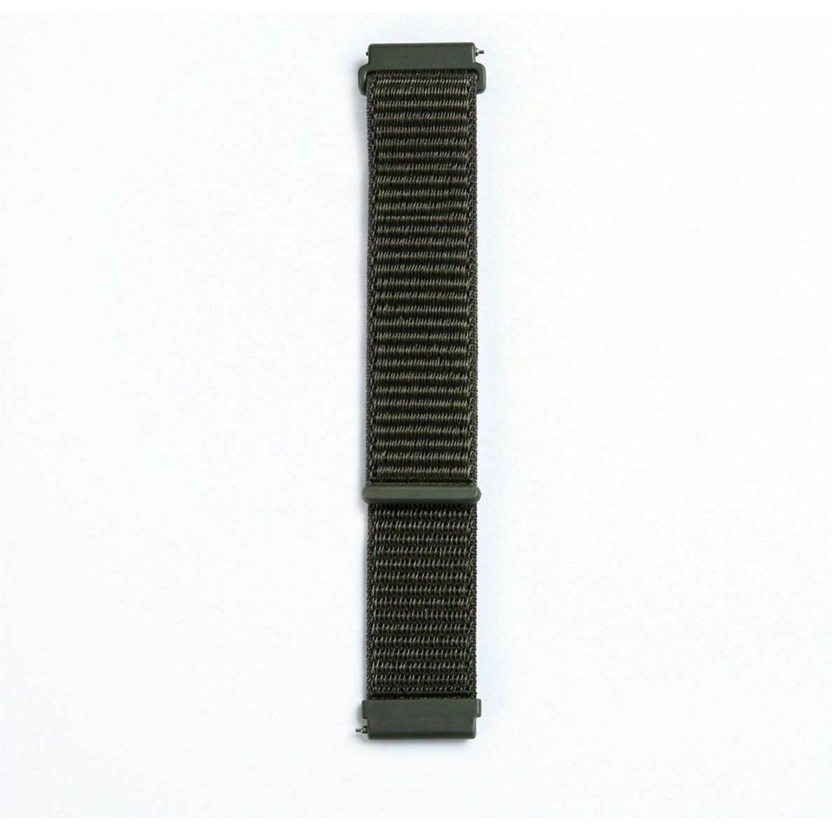 Strap-it Nylonarmband (20 mm, Nylon, Pacer), Uhrenarmband, Grün
