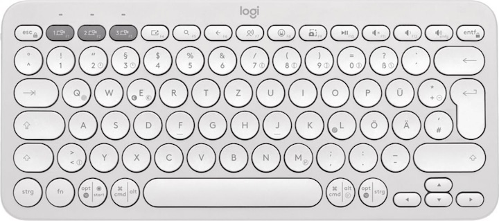 Produktbild Logitech PEBBLE KEYS 2 K380S TONAL WHITE (DE, Kabellos)